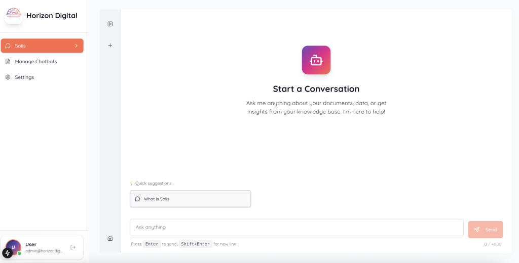 Solis AI Chatbot for businesses